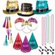 Kit for 25 - Colorful Confetti New Year's Eve Party Kit, 75pc